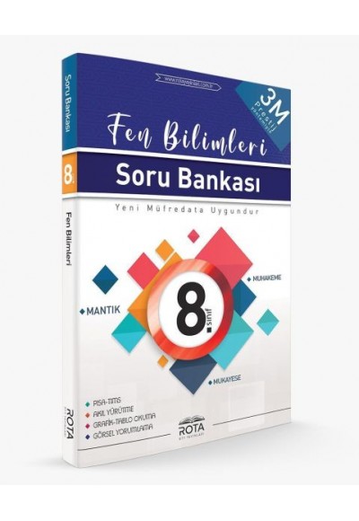 Rota 8. Sınıf Fen Bilimleri Soru Bankası 3M Prestij (Yeni)