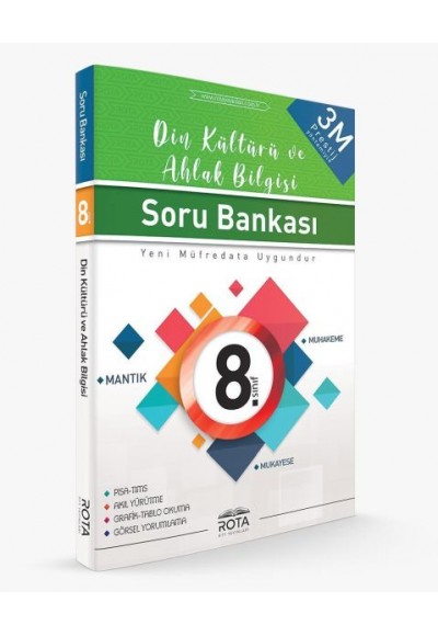 Rota 8. Sınıf Din Kültürü ve Ahlak Bilgisi Soru Bankası 3M Prestij (Yeni)