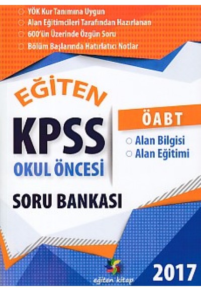 Eğiten Kitap 2017 KPSS Okul Öncesi Soru Bankası