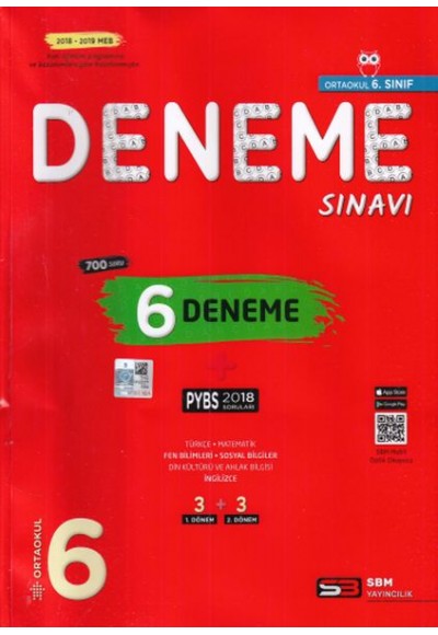 SBM 6.Sınıf PYBS 6 Deneme Sınavı (Yeni)