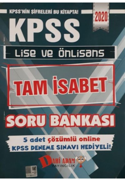 Dahi Adam KPSS 2020 Lise ve Önlisans Tam İsabet Soru Bankası (Yeni)