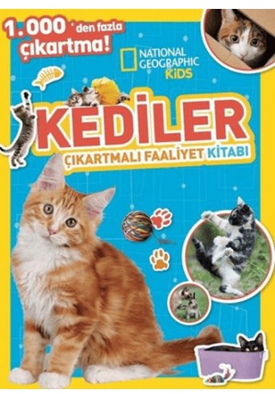 National Geographic Kids Kediler Çıkartmalı Faaliyet Kitabı