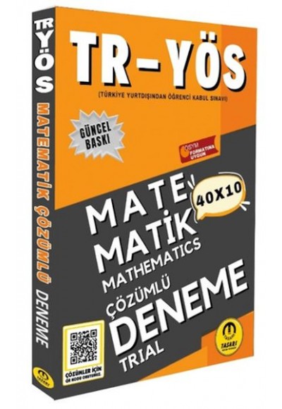 Tasarı 2025 TR YÖS Matematik 40X10 Çözümlü Deneme