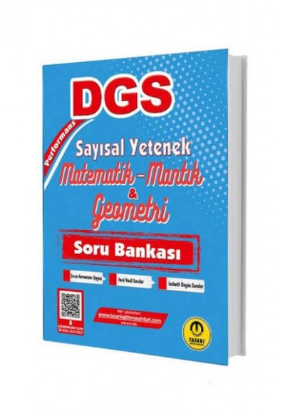 Tasarı Yayınları 2025 DGS Sayısal Yetenek Matematik Mantık Geometri Soru Bankası