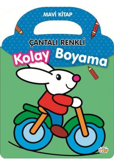 Çantalı Renkli Kolay Boyama- Mavi Kitap