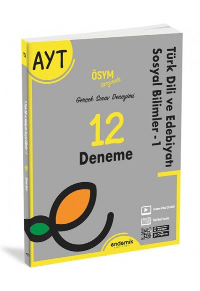 Endemik  AYT Türk Dili ve Edebiyatı Sosyal Bilimler 12 Deneme Sınavı