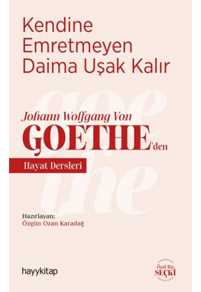 Kendine Emretmeyen Daima Uşak Kalır - Johann Wolfgang Von Goethe’den Hayat Dersleri