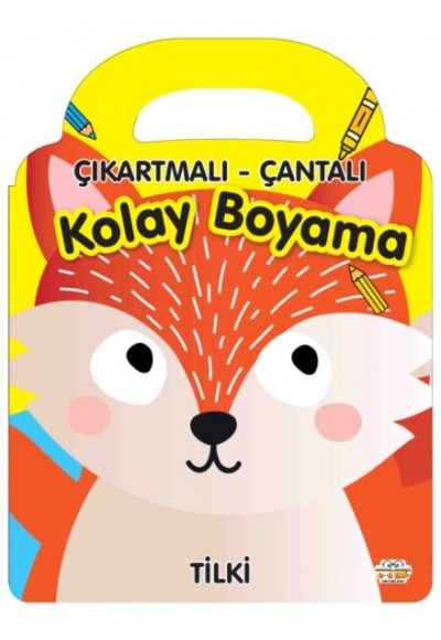 Tilki - Çıkartmalı-Çantalı Kolay Boyama