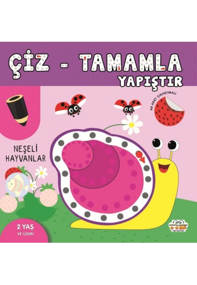 Çiz-Tamamla-Yapıştır Neşeli Hayvanlar