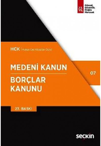 Medeni Kanun - Türk Borçlar Kanunu (Cep Boy)