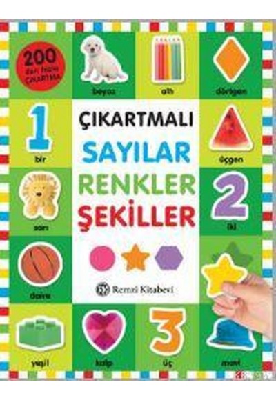 Çıkartmalı Sayılar Renkler Şekiller