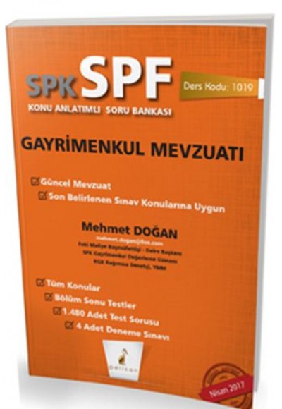 SPK-SPF Gayrimenkul Mevzuatı Konu Anlatımlı Soru Bankası