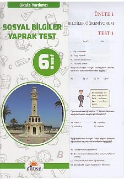 Güneş 6. Sınıf Sosyal Bilgiler Yaprak Test