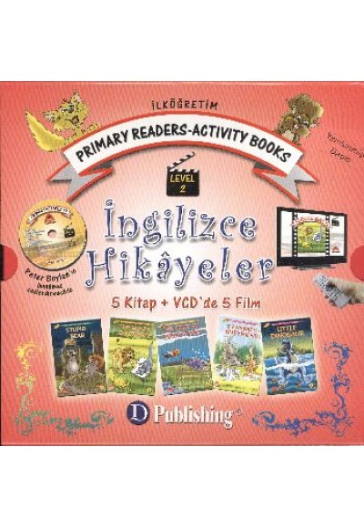 İngilizce Hikayeler (Level 2) 5 Kitap +Vcd'de 5 Film/İlköğretim Prımary Readers-Actıvıty  Books