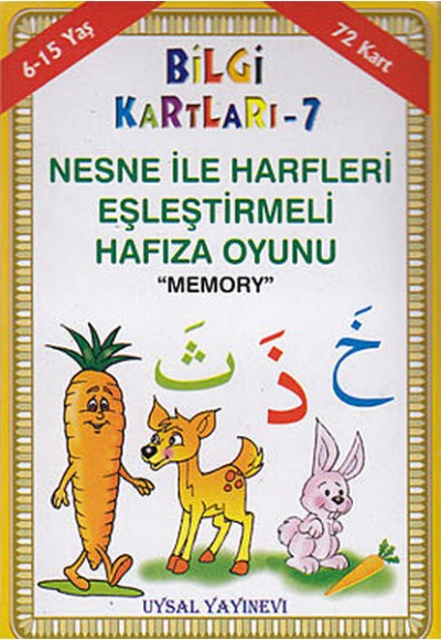 Bilgi Kartları 7 - Nesne İle Harfleri Eşleştirmeli Hafıza Oyunu (Memory)