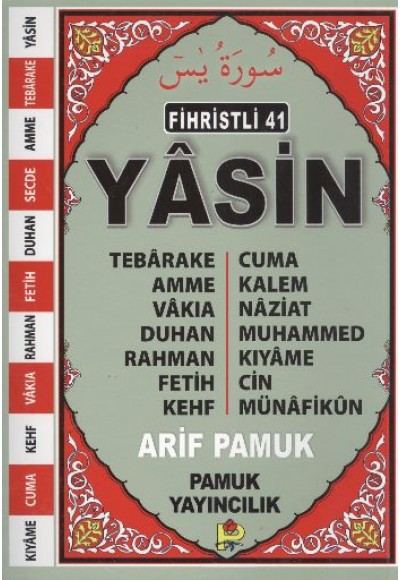 Fihristli 41 Yasin (Yas-111/P13)