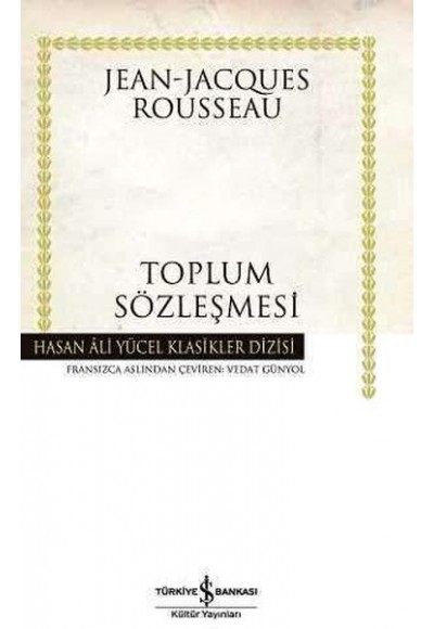 Toplum Sözleşmesi - Hasan Ali Yücel Klasikler (Ciltli)