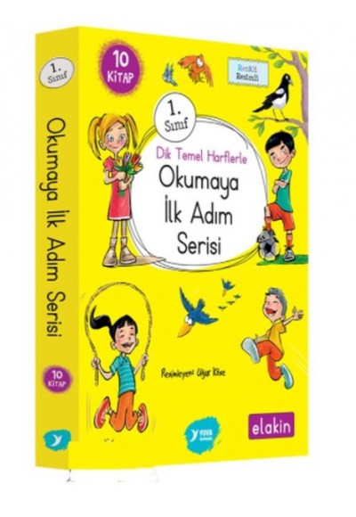 1.Sınıf Dik Temel Harflerle Okumaya İlk Adım Serisi Elakin Yeni Ses Grupları 10 Kitap