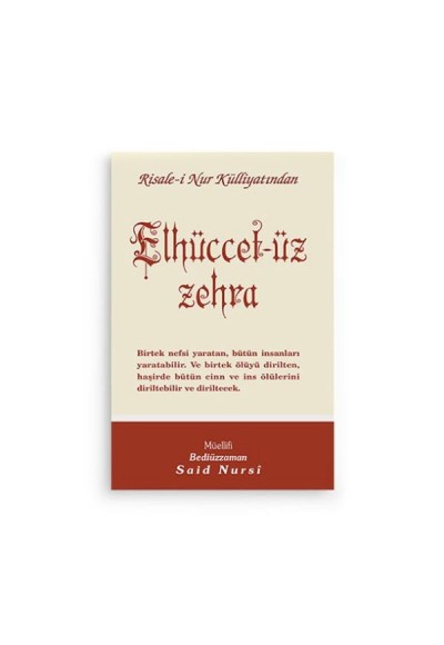 Elhüccet-üz Zehra Cep Boy