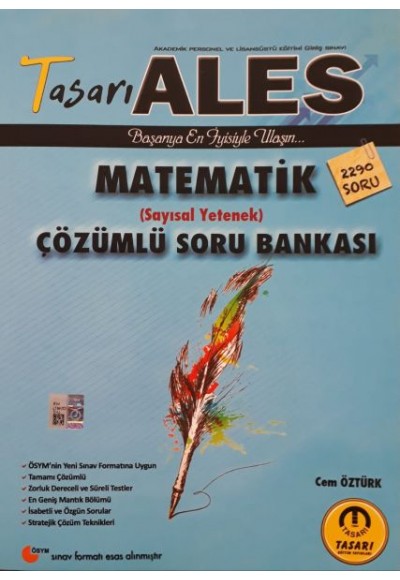 Tasarı 2020 ALES Matematik Çözümlü Soru Bankası