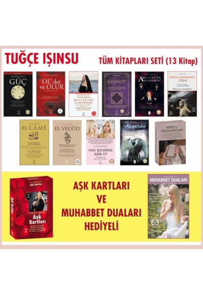 Tuğçe Işınsu Tüm Kitapları Seti (11 Kitap - Aşk Kartları ve Muhabbet Duaları Hediyeli)